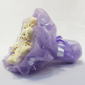 Букет з іграшок Ведмедики лавандовий 5346IT з 11ю іграшками. Зображення №2