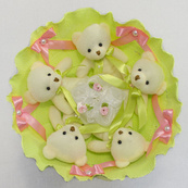 Букет з іграшок Ведмедики лайм 5344IT з 5ю іграшками. Зображення №2