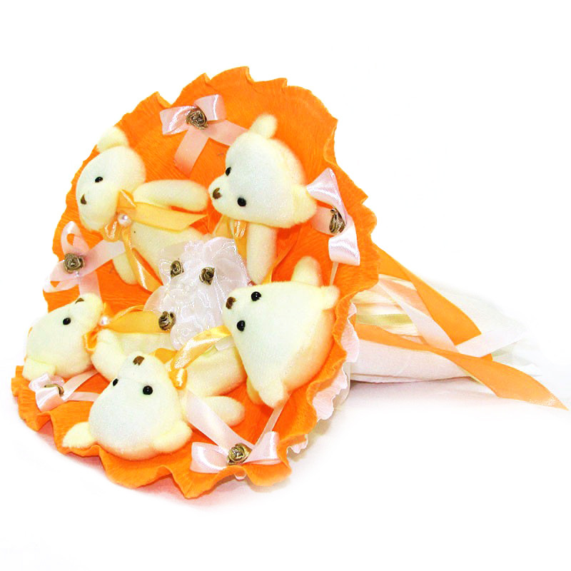 Букет з іграшок Ведмедики помаранчевий 5345IT з 5ю іграшками Букет з іграшок Ведмедики помаранчевий 5345IT з 5ю іграшками