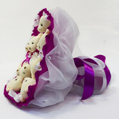 Букет з іграшок Ведмедики фуксія 5351IT з 9ю іграшками. Зображення №3 Букет з іграшок Ведмедики фуксія 5351IT з 9ю іграшками. Зображення №3