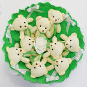 Букет з іграшок Ведмедики смарагдовий 5352IT з 9ю іграшками. Зображення №2 Букет з іграшок Ведмедики смарагдовий 5352IT з 9ю іграшками. Зображення №2