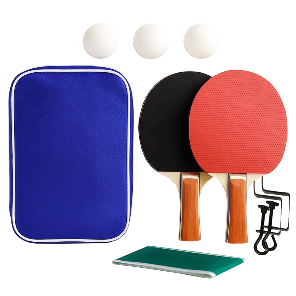 Набір для настільного тенісу VITOR NE-VT-6, 2 ракетки, 3 кульки, сітка Набір для настільного тенісу VITOR NE-VT-6, 2 ракетки, 3 кульки, сітка