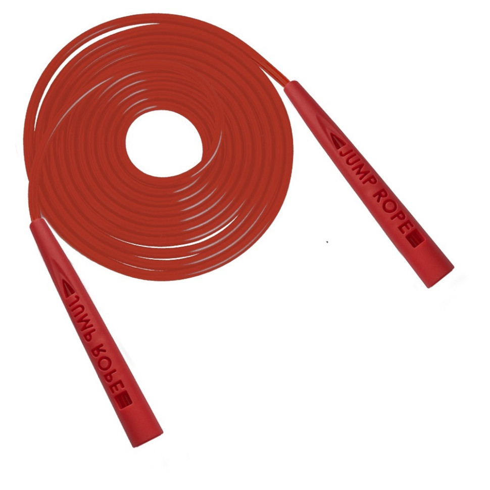 Скакалка регульована для фітнесу, кросфіту, боксу Jump NE-LG-3567R, червона Скакалка регульована для фітнесу, кросфіту, боксу Jump NE-LG-3567R, червона