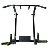 Тренажер турник с подъемными брусьями Iron Pro 4 в 1 NE-TR-5B, с мягкими ручками, черный. Изображение №2