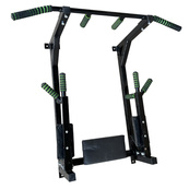 Тренажер турник с подъемными брусьями Iron Pro 4 в 1 NE-TR-5B, с мягкими ручками, черный. Изображение №3