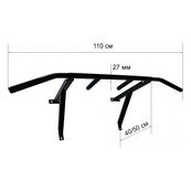 Турнік настінний Wide Pro чорний NE-TR-16B. Зображення №4