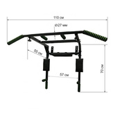 Турник-брусья настенный Iron 4 в 1 с мягкими ручками черный NE-TR-4B. Изображение №3 Турник-брусья настенный Iron 4 в 1 с мягкими ручками черный NE-TR-4B. Изображение №3