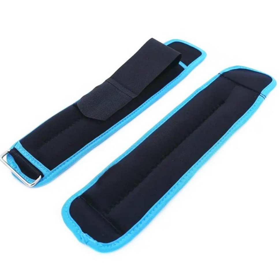 Утяжелители неопреновые NE-LG-WR-B15, 2 шт по 1,5 кг, черно-бирюзовые Утяжелители неопреновые NE-LG-WR-B15, 2 шт по 1,5 кг, черно-бирюзовые