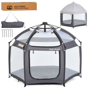 Детская платка манеж MR 1515 Platinum Grey 140х124х110 см. Изображение №4