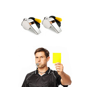 Набор металлических свистков Whistle NE-F-WRM 2 шт для судей, рефери, тренеров. Изображение №2