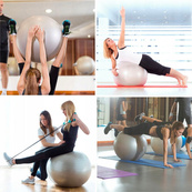 Фітбол м'яч для фітнесу HMS NE-FB-65G, сірий 65 см. Зображення №2 Фітбол м'яч для фітнесу HMS NE-FB-65G, сірий 65 см. Зображення №2