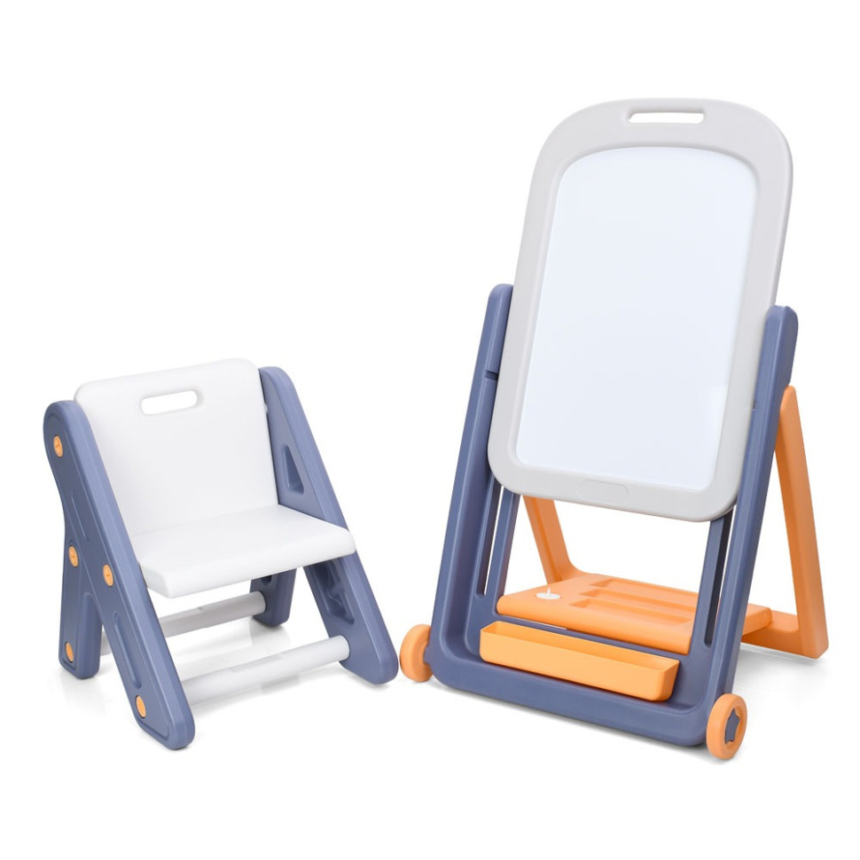 Дитячий мольберт 2 в 1 QC-BB03 зі стільчиком Дитячий мольберт 2 в 1 QC-BB03 зі стільчиком