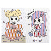 Тетрадь для рисования водой "Magic water"  Для девочек НТ-09-05 с водным маркером. Изображение №2