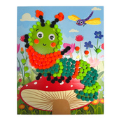 Набор для творчества мозаика из помпонов "Гусеничка" НТ-35-10. Изображение №2