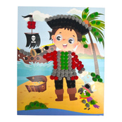 Набор для творчества мозаика из помпонов "Пират" НТ-35-11. Изображение №2