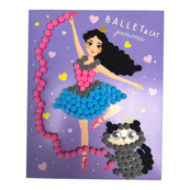 Набор для творчества мозаика из помпонов "Балерина" НТ-35-12. Изображение №2