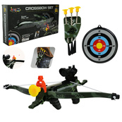 Детская игрушка Арбалет J1804B 3 стрелы с присосками, мишень. Изображение №2