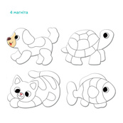 Магнитный набор для творчества с фольгой "Домашние любимцы" 200298, 4 магнита. Изображение №4