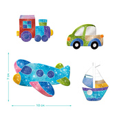 Магнитный набор для творчества с фольгой "Транспорт" 200308, 4 магнита. Изображение №3