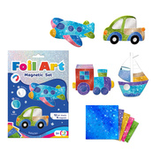 Магнитный набор для творчества с фольгой "Транспорт" 200308, 4 магнита. Изображение №6