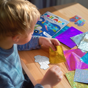 Магнитный набор для творчества с фольгой "Транспорт" 200308, 4 магнита. Изображение №7