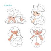 Магнитный набор для творчества с фольгой "Лесные феи" 200299, 4 магнита. Изображение №5