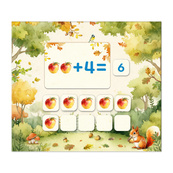 Развивающая магнитная игра "Счет в пределах 10" 200317, 16 двусторонних карт. Изображение №5