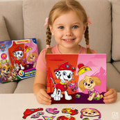 Магнитная игра-одевалка "Маршал и Скай" 200699, 2 фигурки, 28 магнитов. Изображение №6