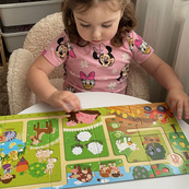 Детский пазл-лабиринт "Мое путешествие по ферме" 300586, 10 крупных элементов. Изображение №6