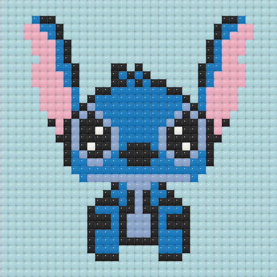 Алмазная мозаика мини "Stitch Стич" ODM0105, 10х10 см Алмазная мозаика мини "Stitch Стич" ODM0105, 10х10 см