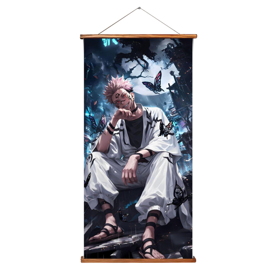 Інтер'єрна картина Гобелен "Магічна битва" Сукуна OT1003, 40х80 см Інтер'єрна картина Гобелен "Магічна битва" Сукуна OT1003, 40х80 см