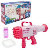 Генератор мильних бульбашок Бластер 009(Pink) 1 ємність з мильною рідиною та тарілочка. Зображення №2
