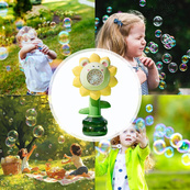 Мыльные пузыри Flower Bubble Machine BJC-5A(Bear-Yellow) со светом. Изображение №5