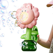 Мильні бульбашки Flower Bubble Machine BJC-5A(Bunny-Pink) зі світлом. Зображення №4