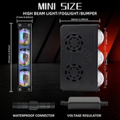 Фара-LED Прямокутник 55W 70*22*55mm 12-80V External SportLight A3 на три лінзи W/Y. Изображение №2