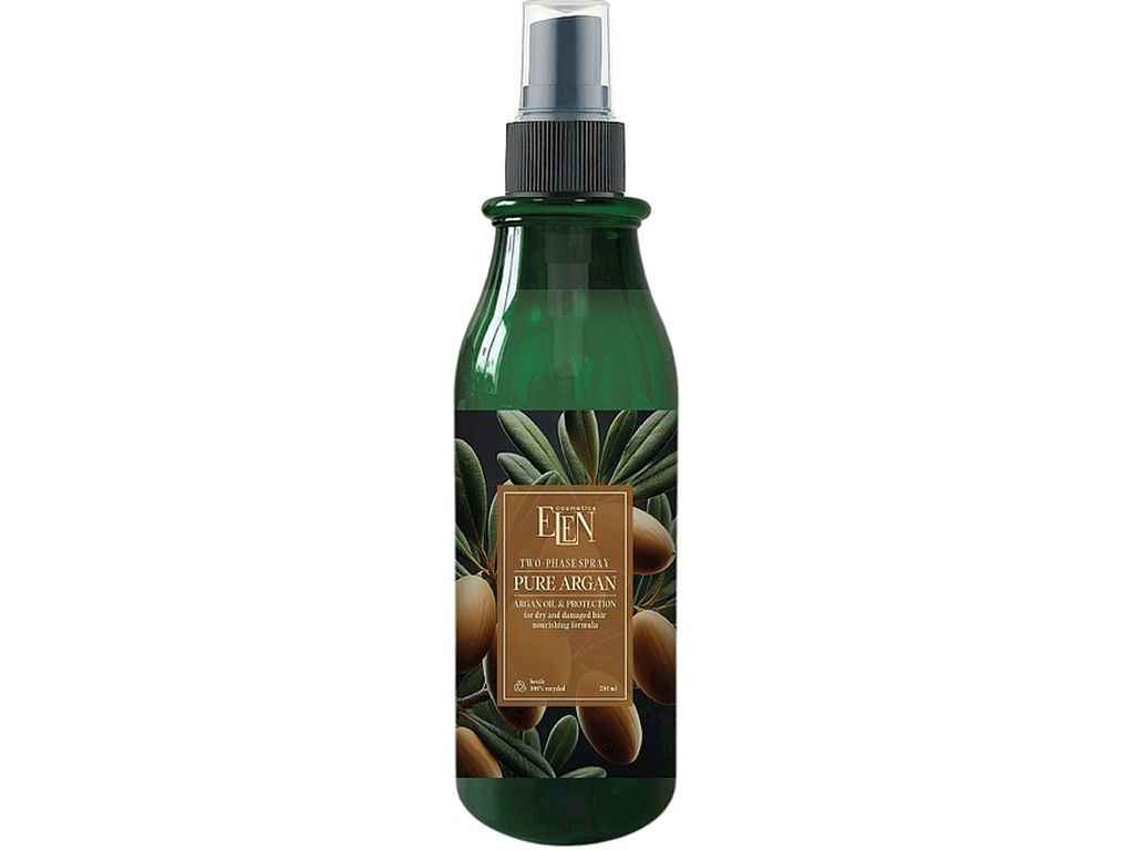 Спрей для волосся 250мл Двофазний Pure Argan ТМ ELEN СOSMETICS Спрей для волосся 250мл Двофазний Pure Argan ТМ ELEN СOSMETICS