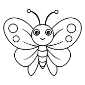 Роспись по холсту пальчиковыми красками "Красивая бабочка" 15622-AC 25х25 см. Изображение №2