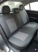 Чохли - Накидки сидіння Тканина 5D "MONO" (спинка закрита) Сірі. Зображення №2