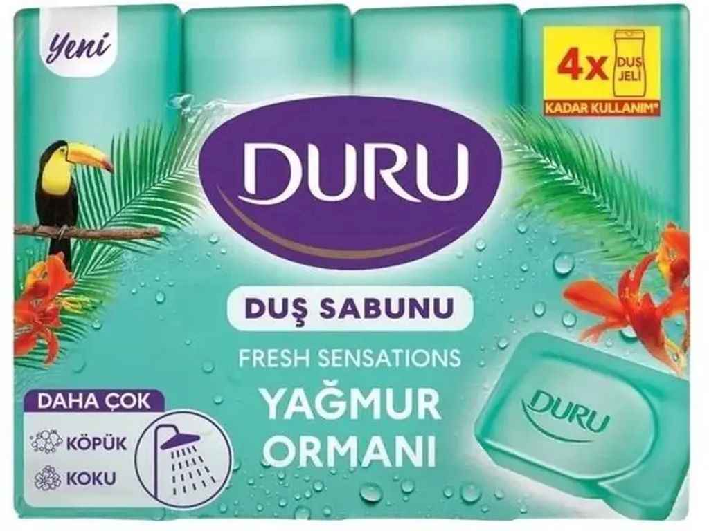 Мило Fresh Sensations екопак Свіжість Джунглів 4х150г ТМ Duru Мило Fresh Sensations екопак Свіжість Джунглів 4х150г ТМ Duru