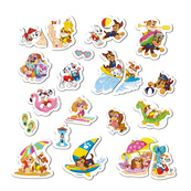 Детский набор магнитов "Солнечное настроение" 200666, 20 больших магнитов. Изображение №4