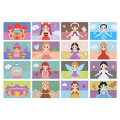 Набор для рисования песком "Принцессы" LY63001A-C-B(Violet)  песок 16 цветов, 16 карточек. Изображение №2