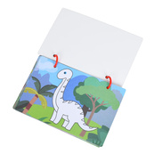 Набор для рисования песком "Динозавры" LY63001A-C-B(Blue)  песок 16 цветов, 16 карточек. Изображение №4