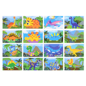 Набор для рисования песком "Динозавры" LY63001A-C-B(Blue)  песок 16 цветов, 16 карточек. Изображение №6