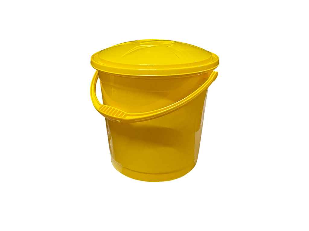 Відро пл. харчове 12л з кришкою жовте ТМ R-PLASTIC Відро пл. харчове 12л з кришкою жовте ТМ R-PLASTIC