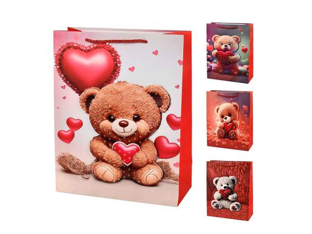 Пакет подарунковий S Bear 3D 18*24*8,5см паперовий R32943 ТМ STENSON Пакет подарунковий S Bear 3D 18*24*8,5см паперовий R32943 ТМ STENSON