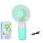 Портативний ручний вентилятор MK 5609(Turquoise) з підставкою, 15,5 см, USB. Зображення №2