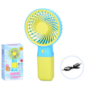 Портативний ручний вентилятор MK 5609(Yellow) з підставкою, 15,5 см, USB. Зображення №2