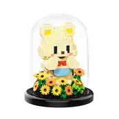 Детский Конструктор Медвежонок с цветами 7246 в колбе, 443 детали. Изображение №2