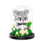 Дитячий Конструктор Мишка з квітами 7247 в колбі, 446 деталей. Зображення №2