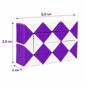 Головоломка Змійка Рубіка IGR67(Violet) маленька 3,5x5,5 см, двокольорова. Зображення №2